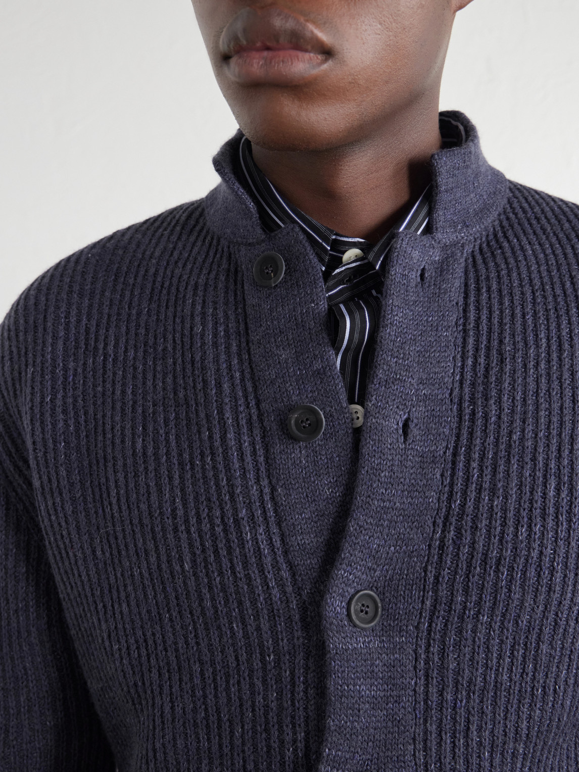 Inis Meáin - Boatbuilder Wool And Linen-Blend Cardigan