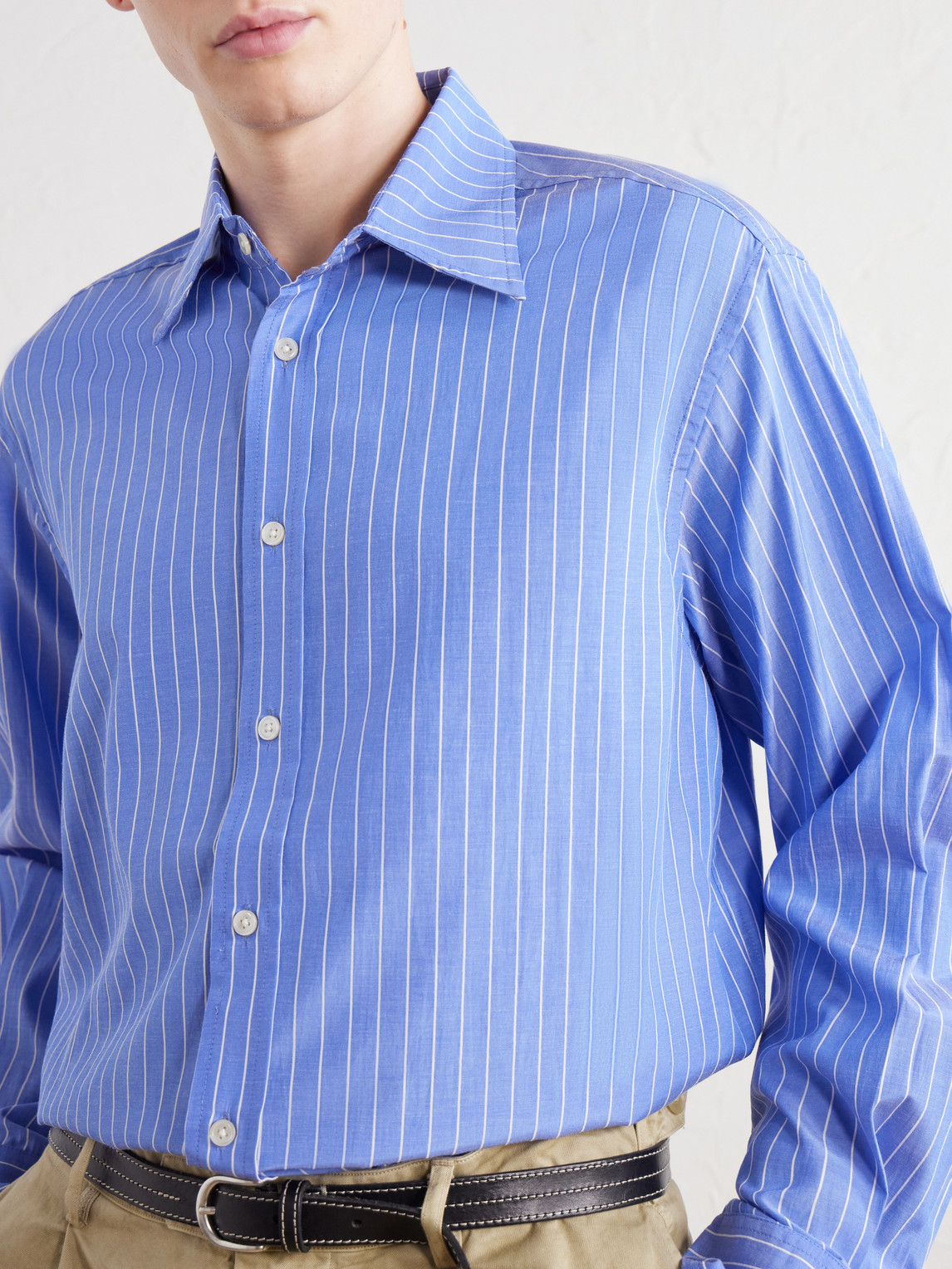 Striped Cotton-Poplin Shirt