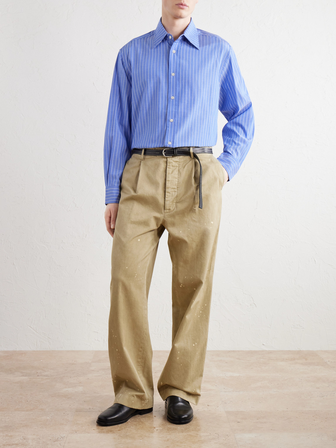 Striped Cotton-Poplin Shirt
