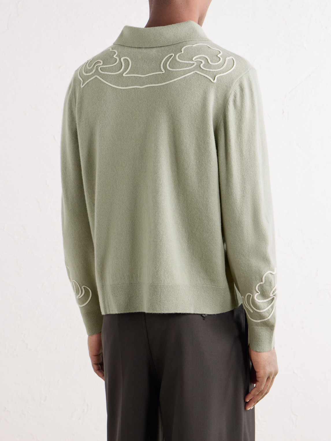 Blaze Embroidered Wool Polo Shirt