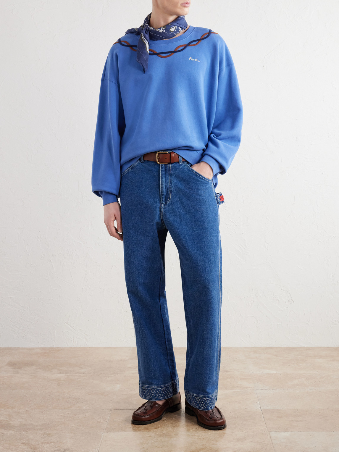 Sidewinder Embroidered Cotton-Fleece Sweatshirt