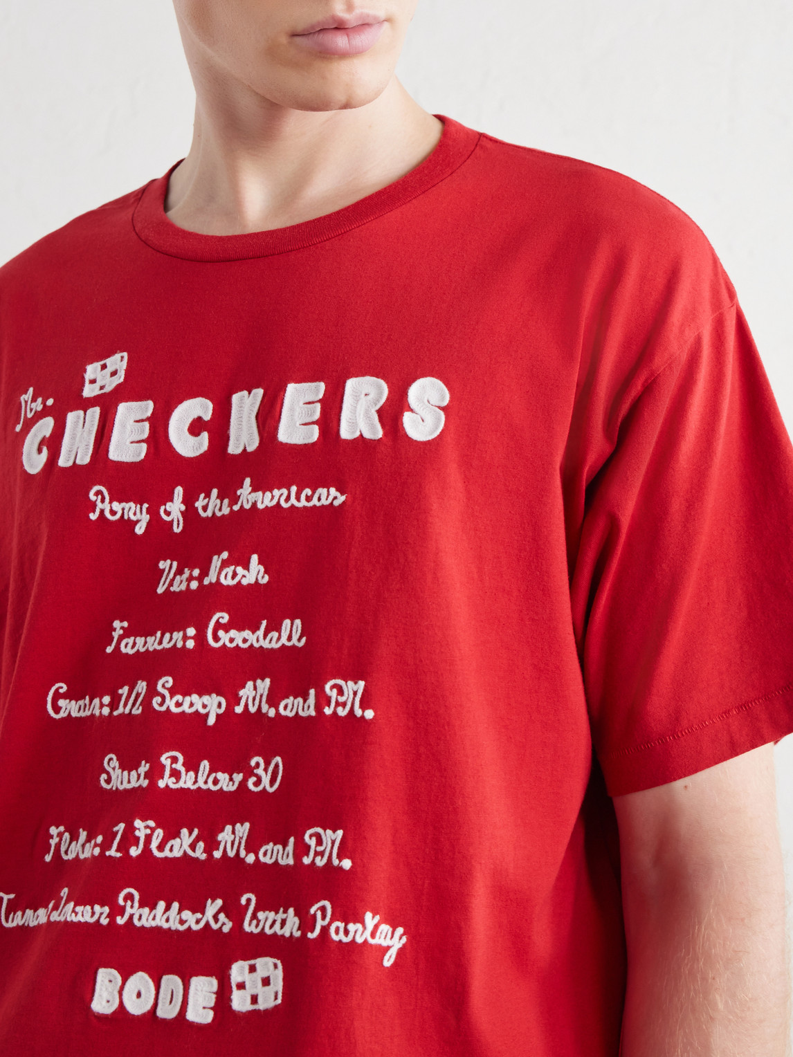 Embroidered Cotton-Jersey T-Shirt