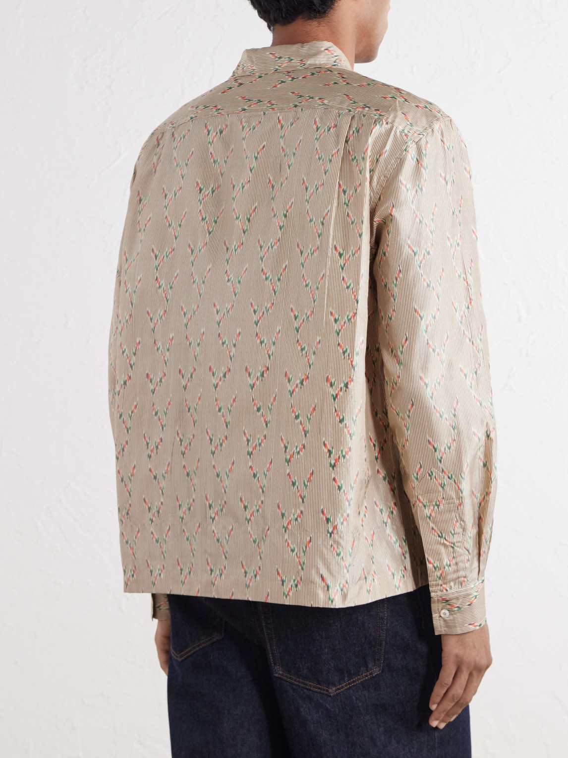 Sagebrush Printed Silk-Satin Shirt
