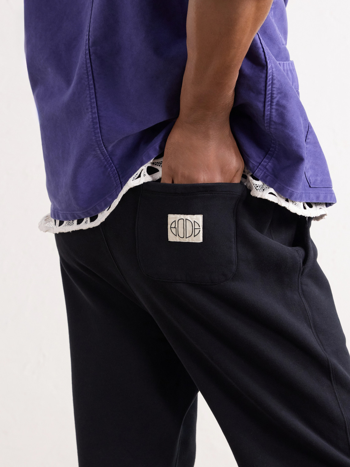 Tapered Cotton-Jersey Sweatpants