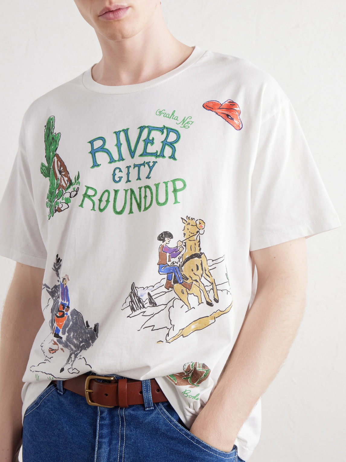 River City Printed Cotton-Jersey T-Shirt