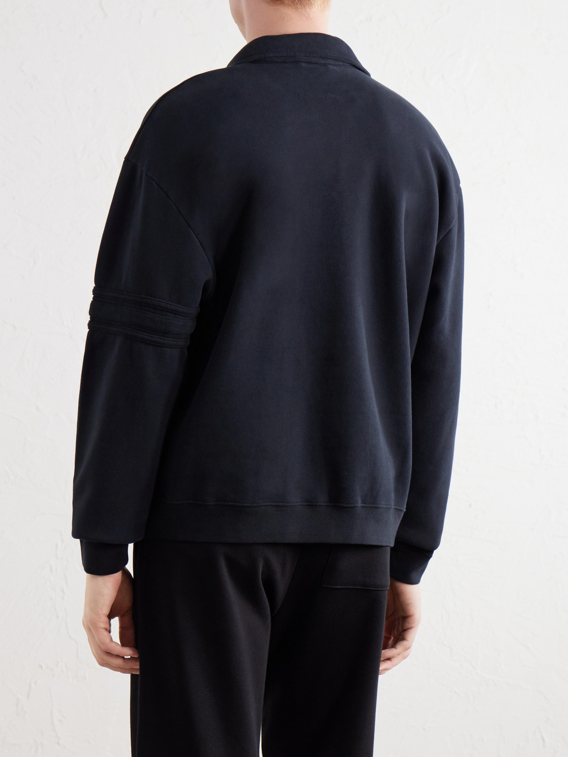 Crew Polo Cotton-Jersey Sweatshirt