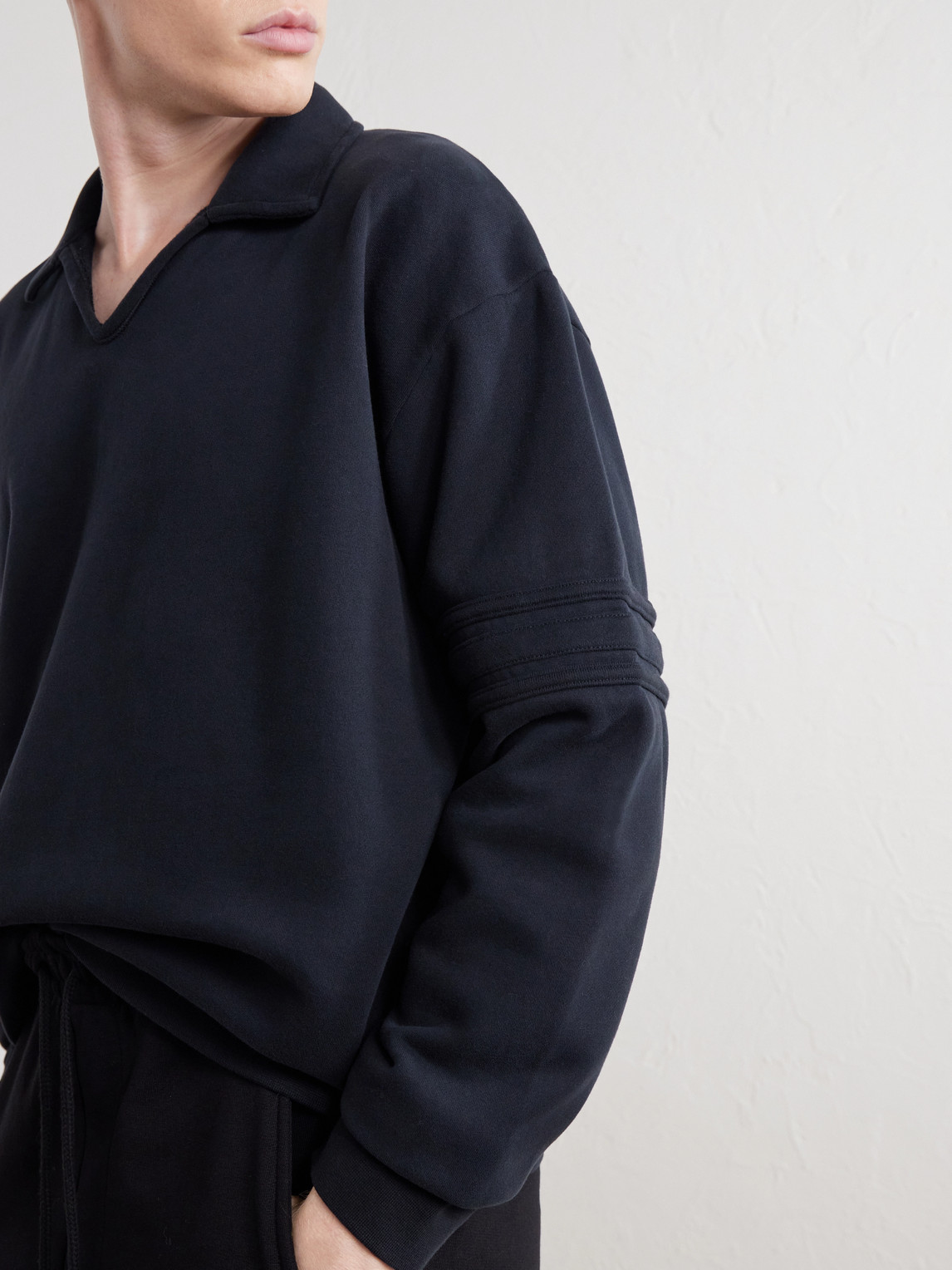 Crew Polo Cotton-Jersey Sweatshirt