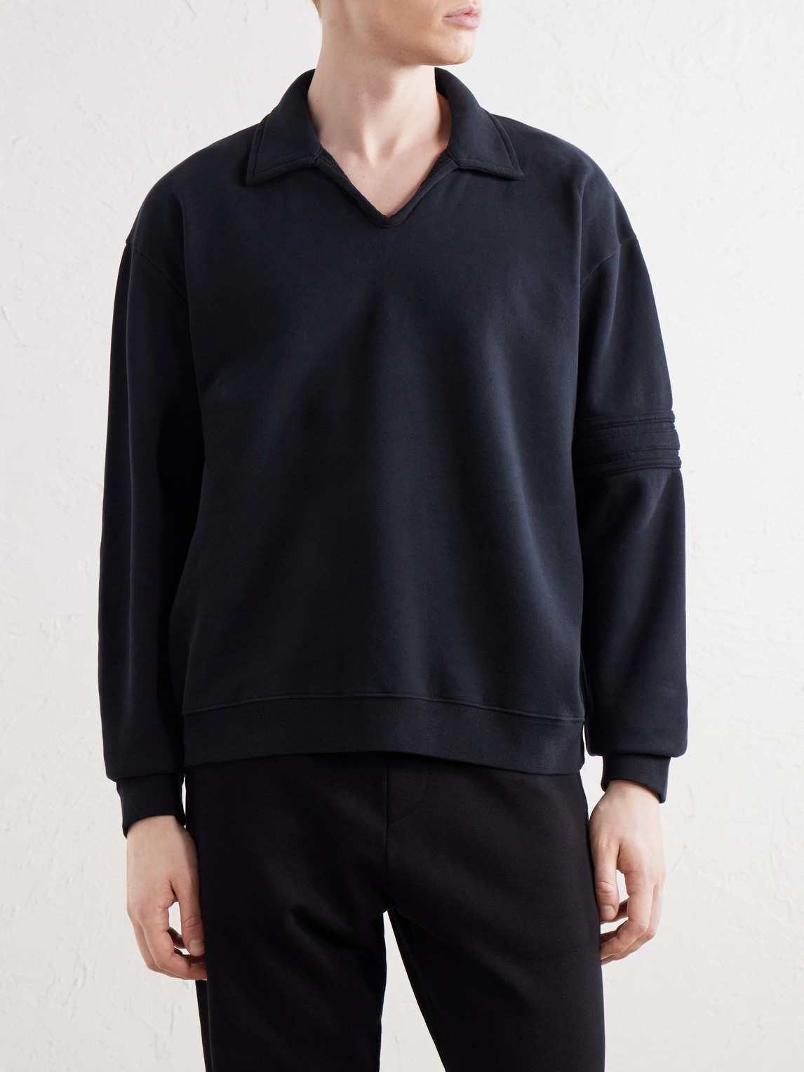 Crew Polo Cotton-Jersey Sweatshirt