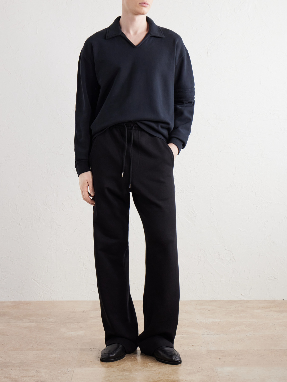 Crew Polo Cotton-Jersey Sweatshirt