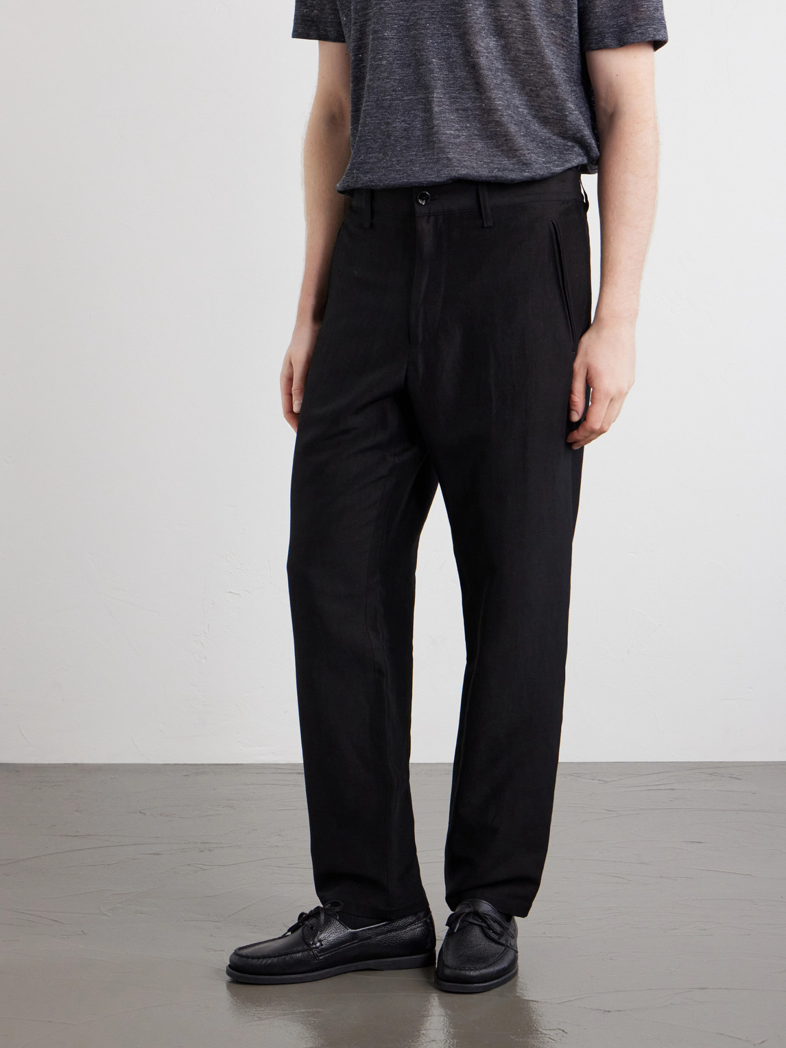 Evan Straight-Leg Wool And Linen-Blend Trousers