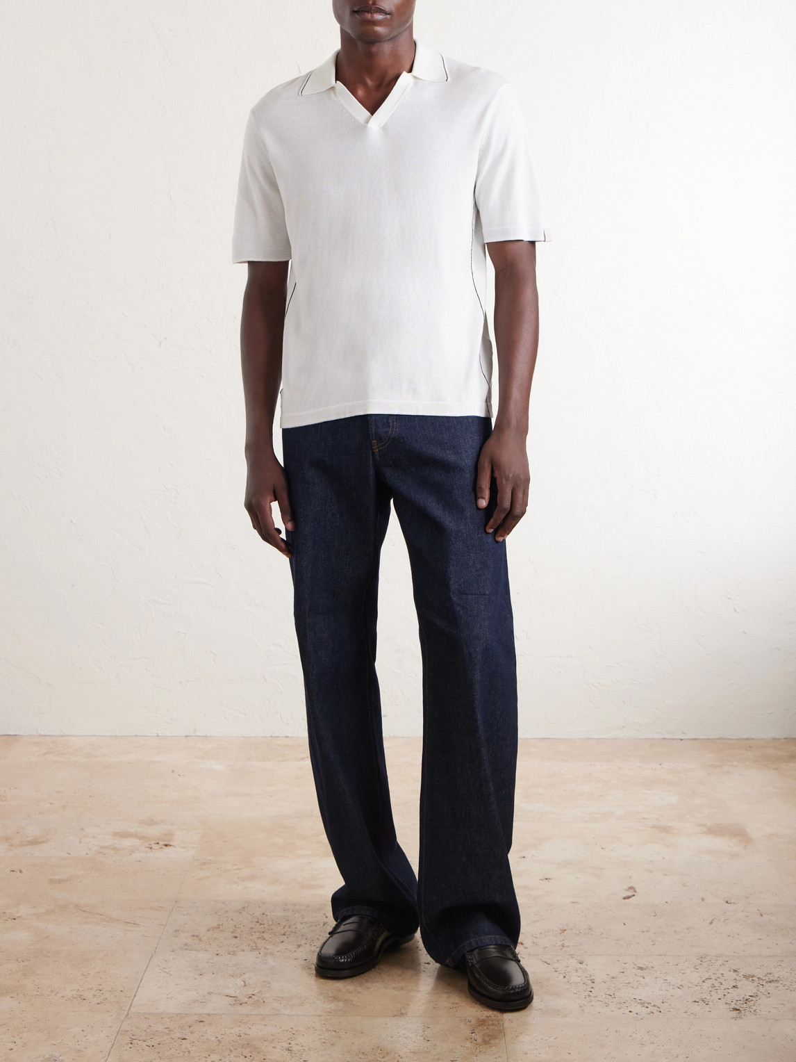 Conrad Cotton And Silk-Blend Polo Shirt