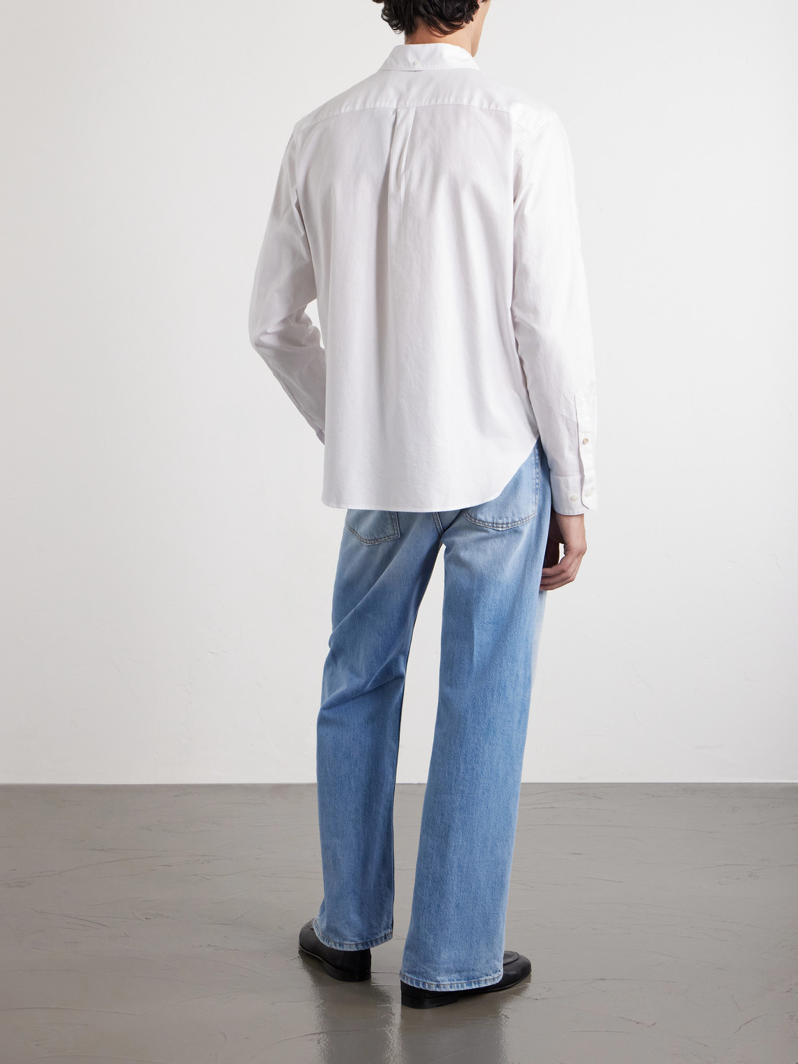 Button-Down Collar Cotton-Poplin Shirt