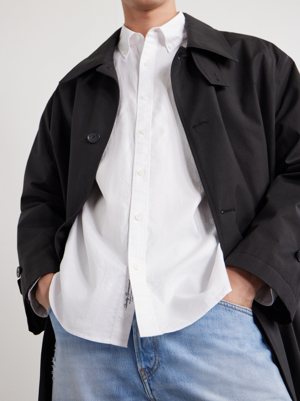 Button-Down Collar Cotton-Poplin Shirt