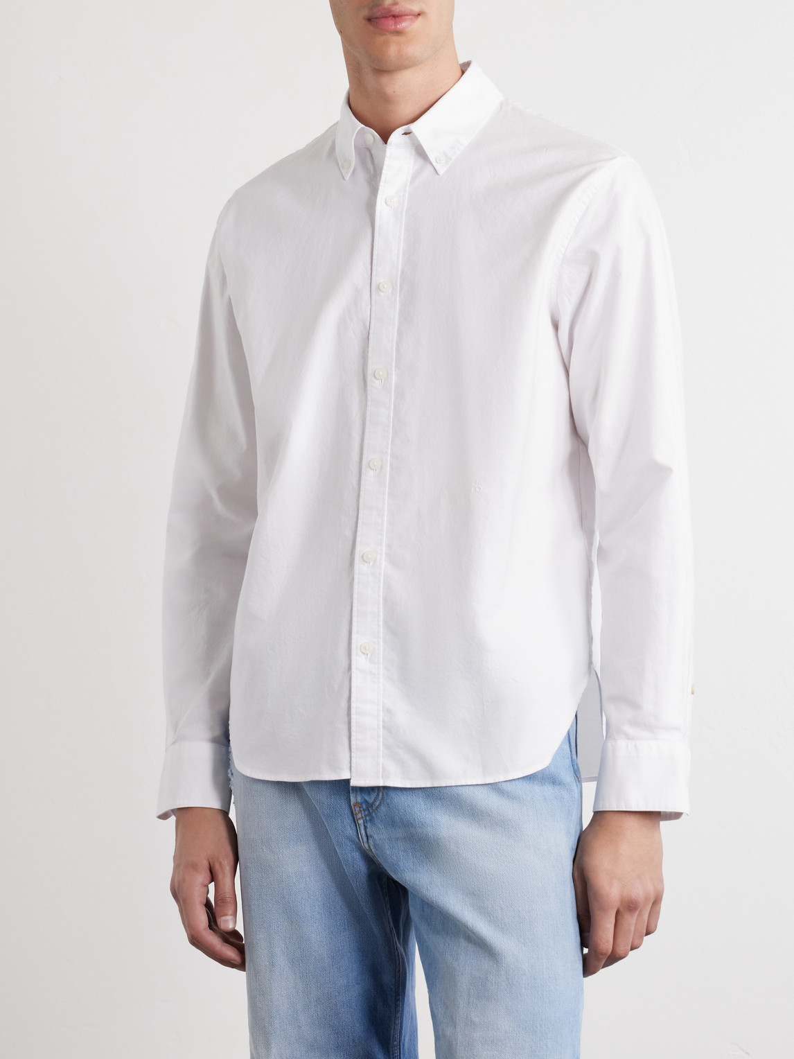 Button-Down Collar Cotton-Poplin Shirt