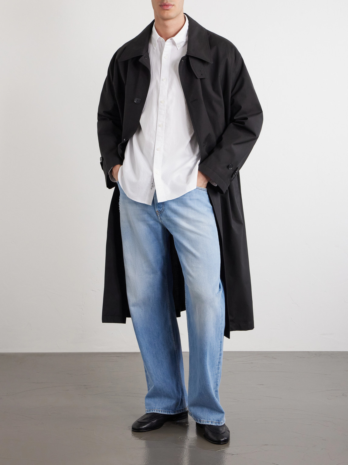 Button-Down Collar Cotton-Poplin Shirt