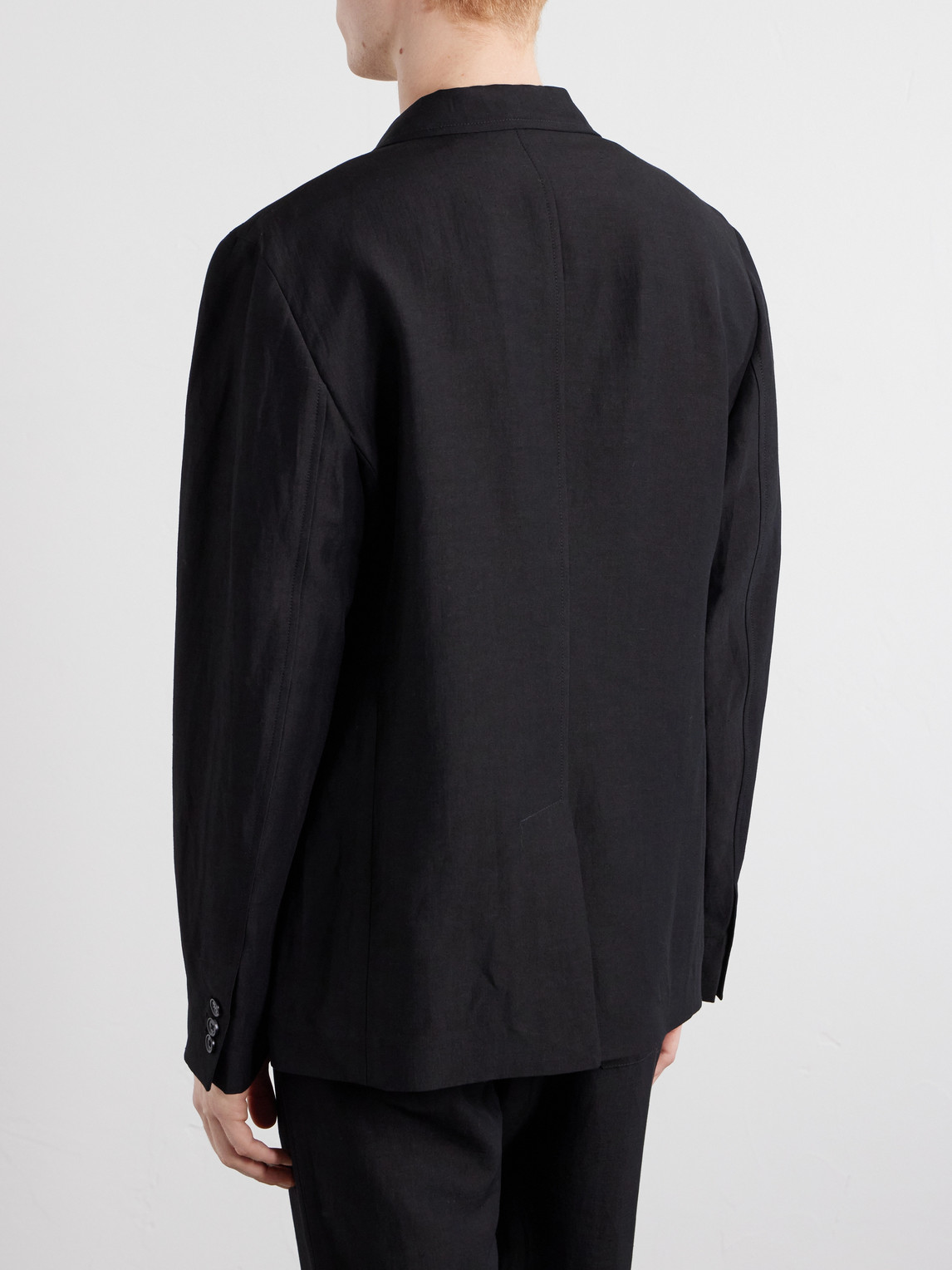 Skeleton Wool And Linen-Blend Suit Jacket