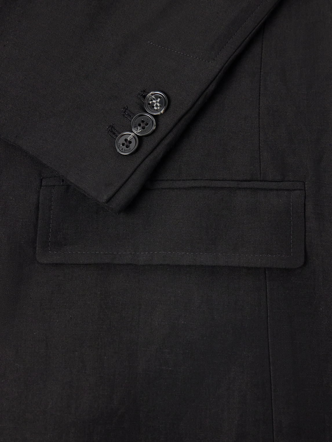 Skeleton Wool And Linen-Blend Suit Jacket