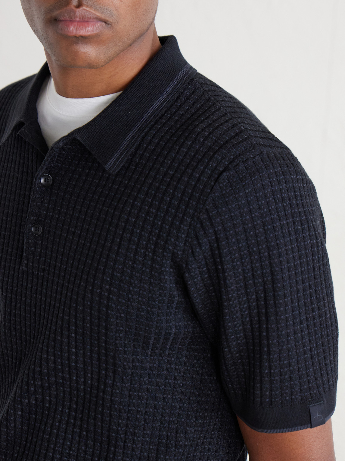 Harvey Ribbed Cotton-Blend Polo Shirt