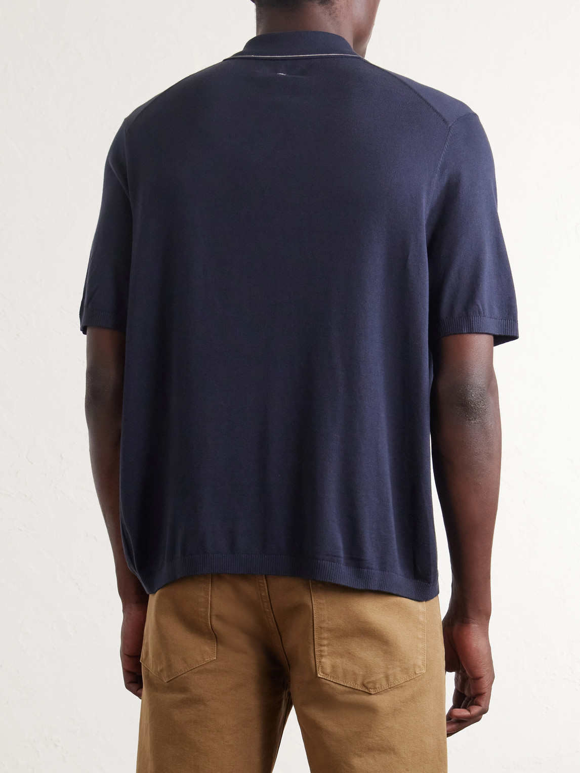 Conrad Cotton And Silk-Blend Polo Shirt