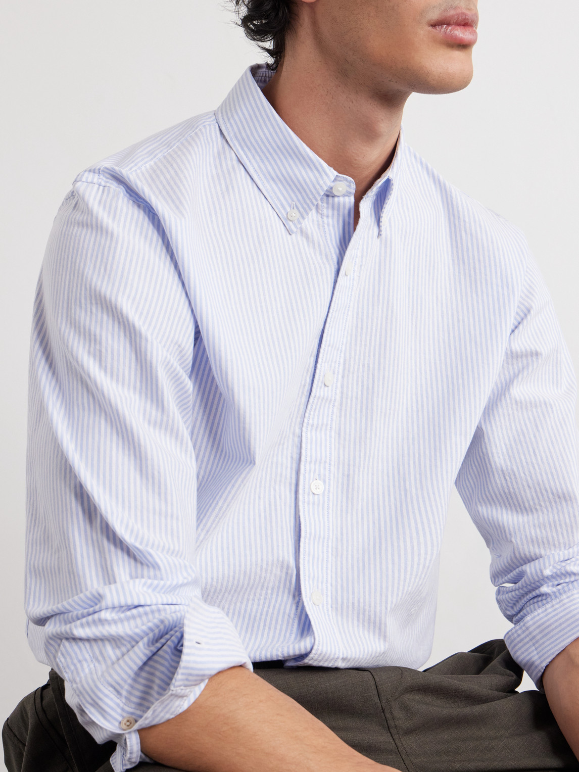 Button-Down Collar Cotton-Poplin Shirt