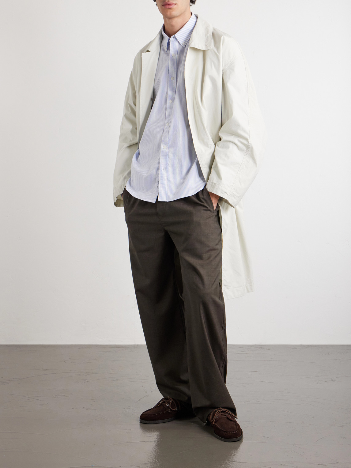 Button-Down Collar Cotton-Poplin Shirt