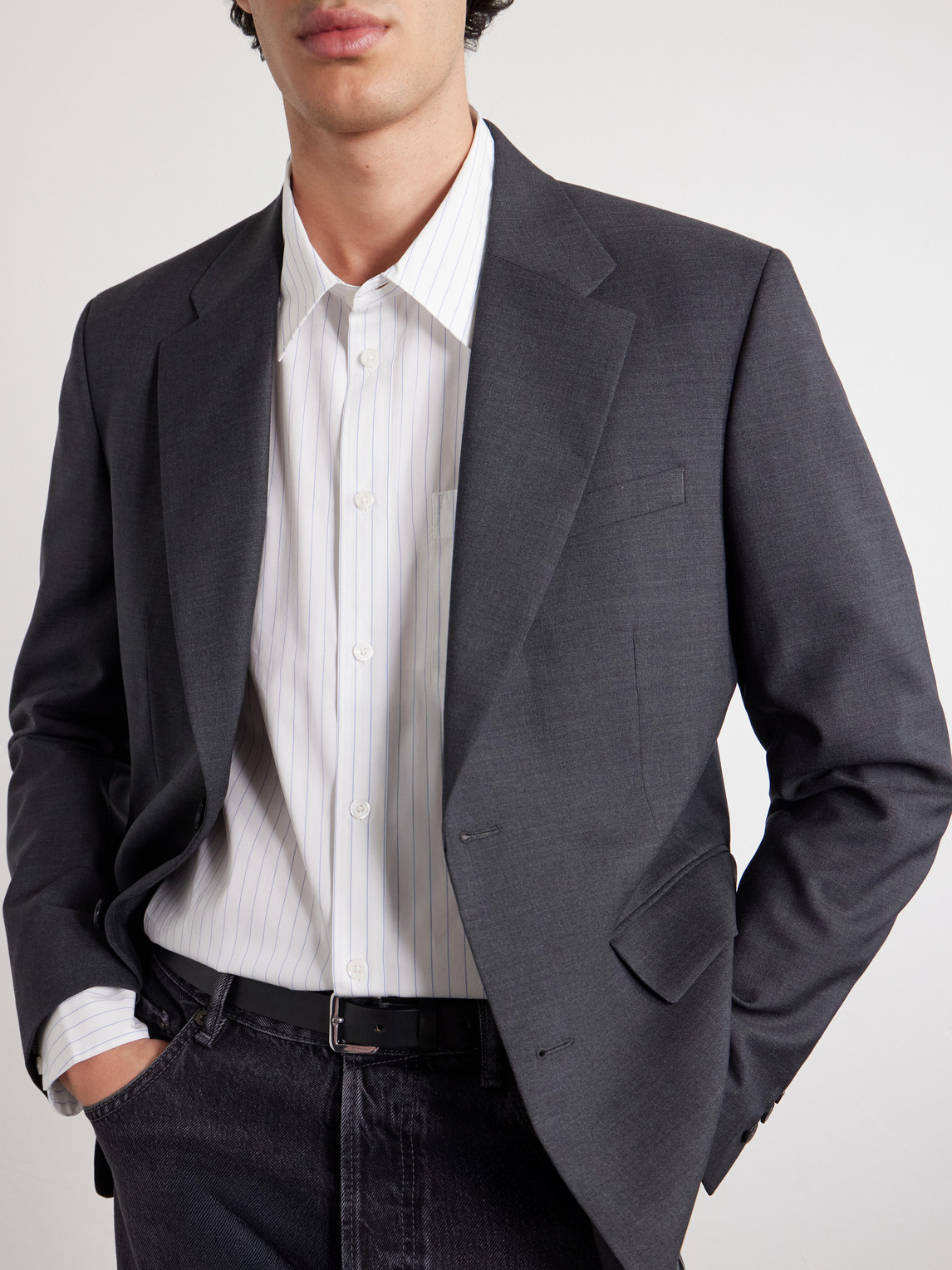 Striped Cotton-Poplin Shirt