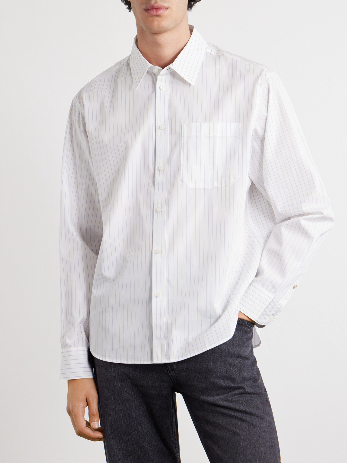 Striped Cotton-Poplin Shirt