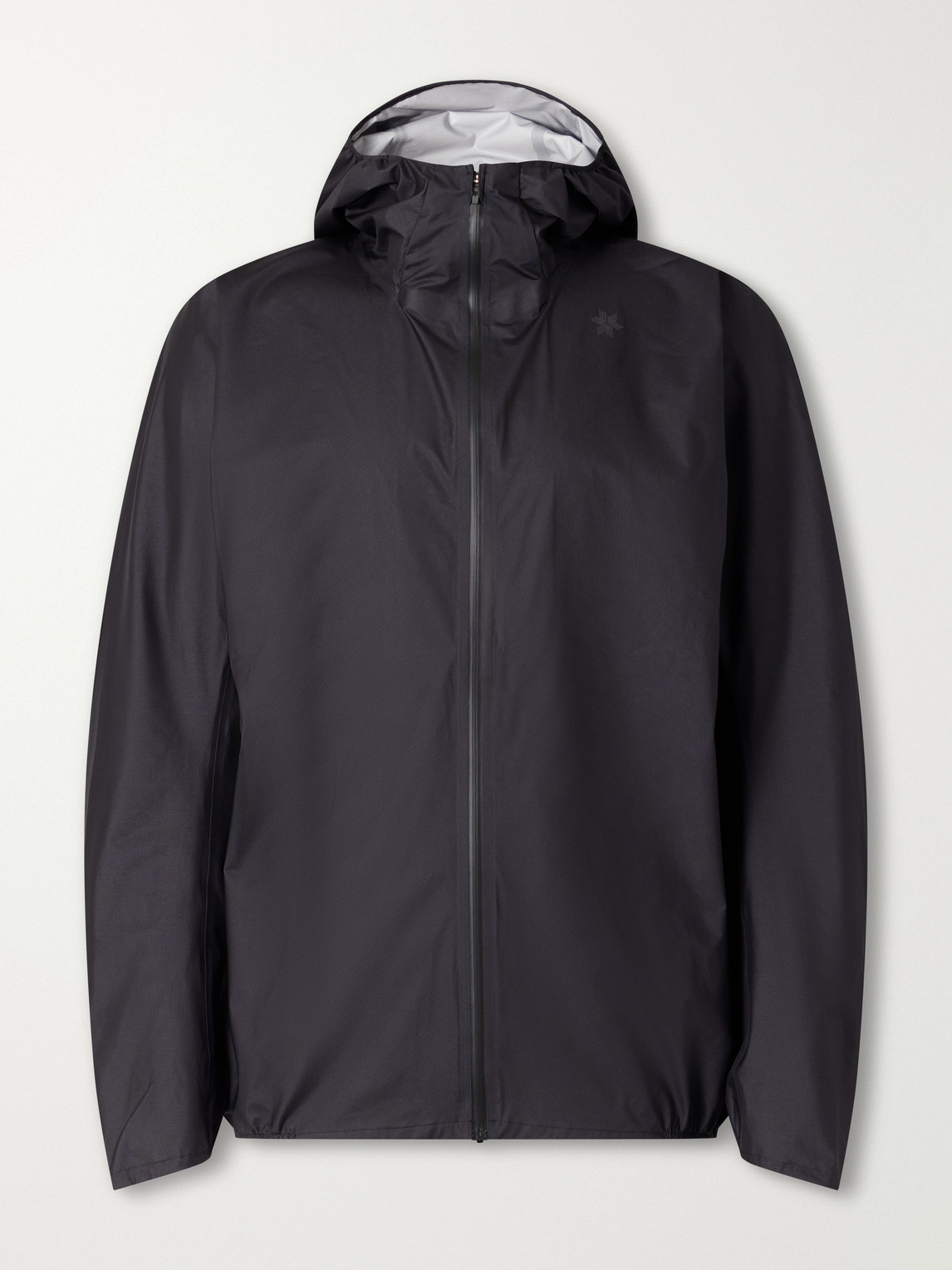 Goldwin Hooded Pertex Shield Pro Shell Running Jacket In Black