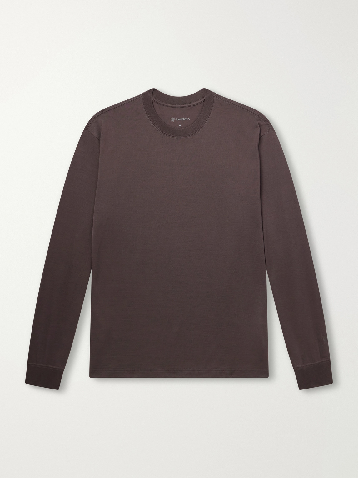 Goldwin Wool And Lyocell-blend Jersey Sweater In Brown