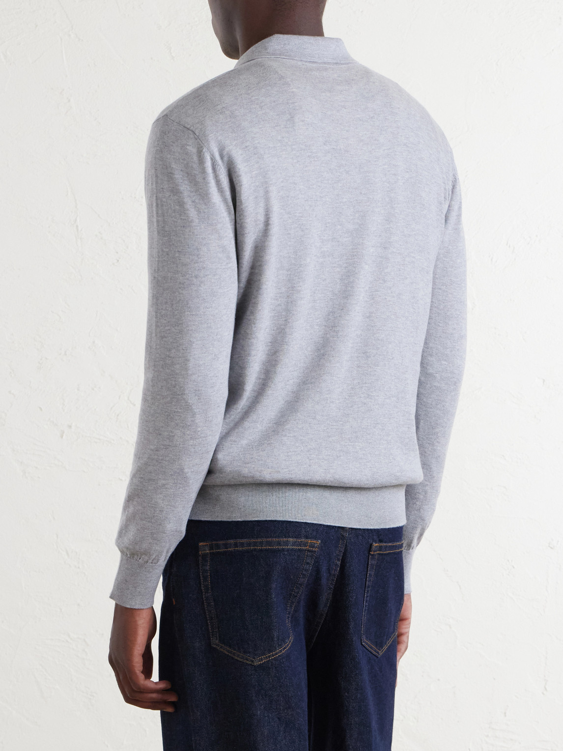 Cotton And Cashmere-Blend Polo Shirt
