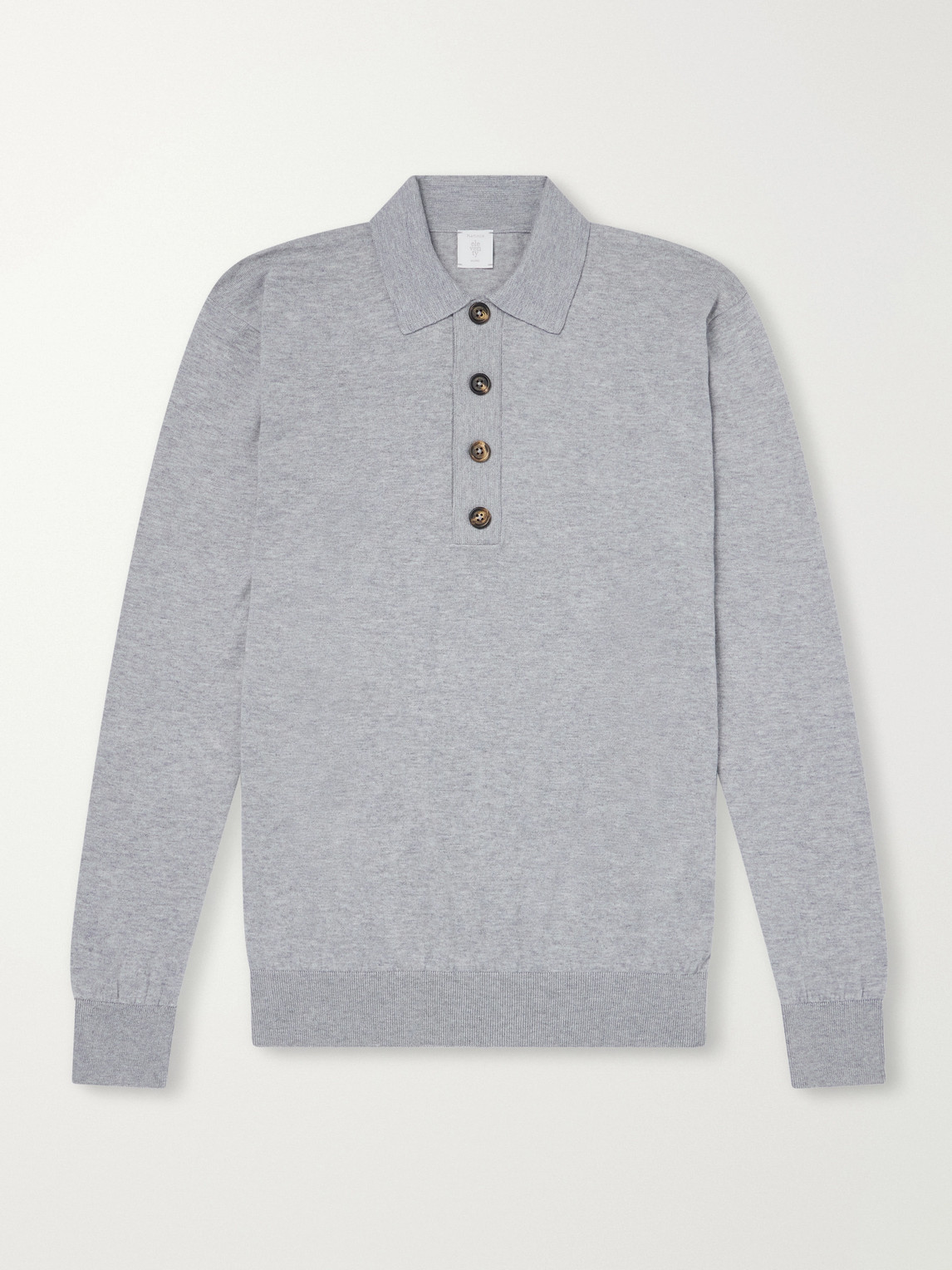 Eleventy – Cotton and Cashmere-Blend Polo Shirt