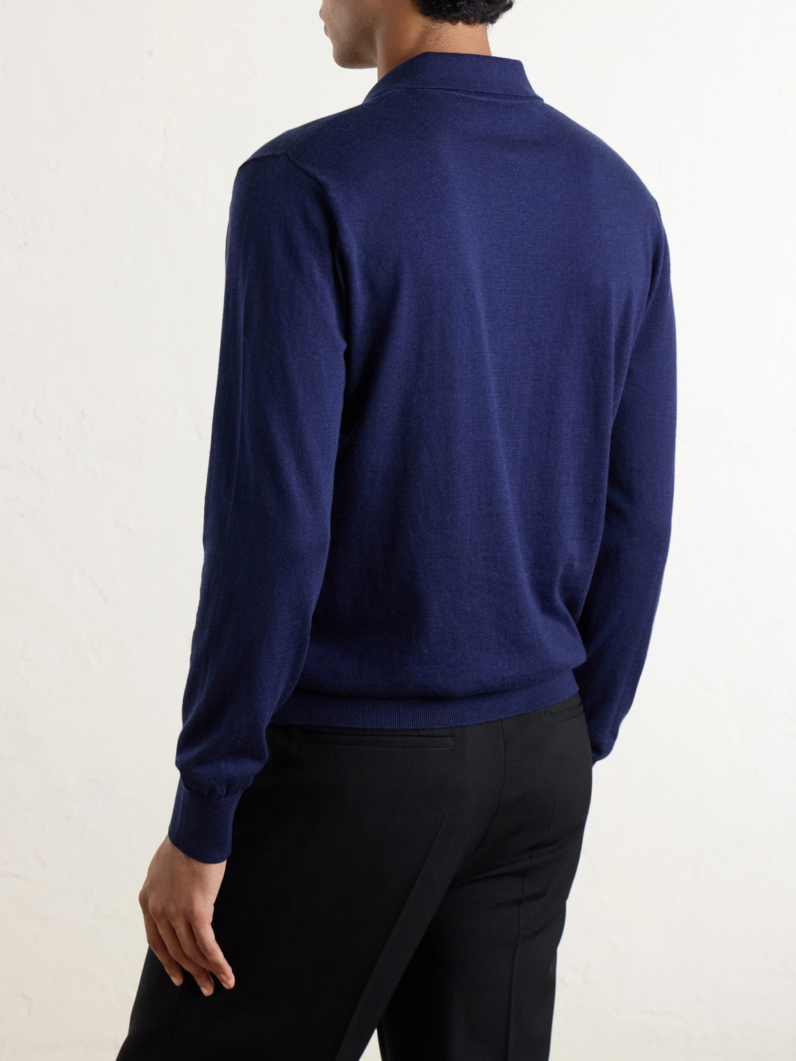 Cotton And Cashmere-Blend Polo Shirt