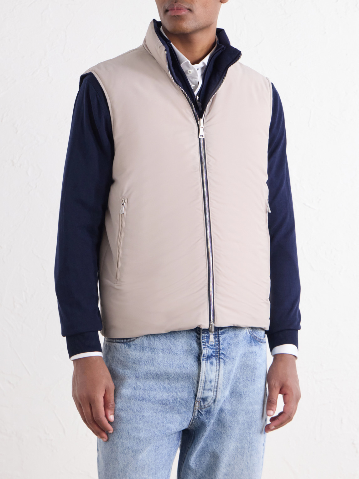 Reversible Padded Cashmere-Blend And Wool-Blend Gilet