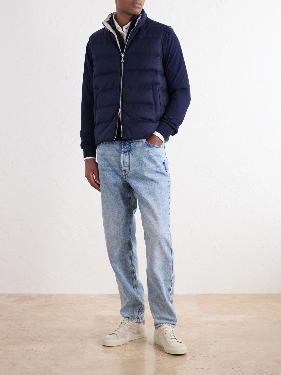 Reversible Padded Cashmere-Blend And Wool-Blend Gilet