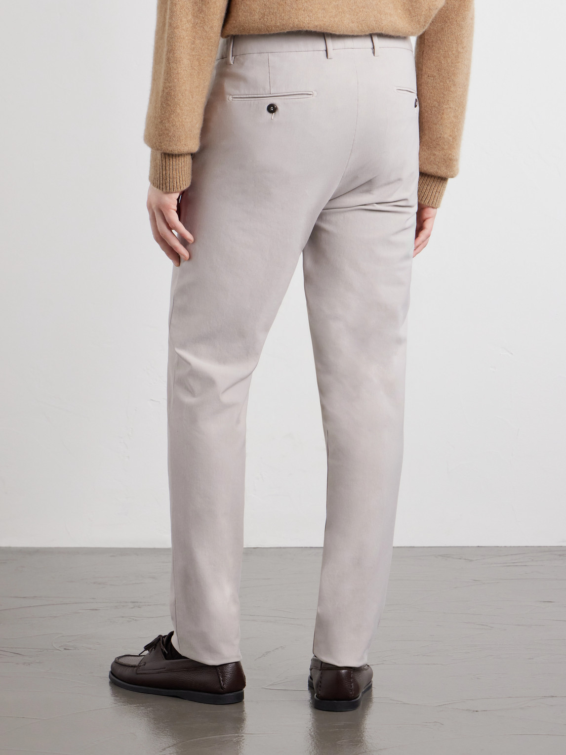Straight-Leg Cotton-Blend Twill Chino