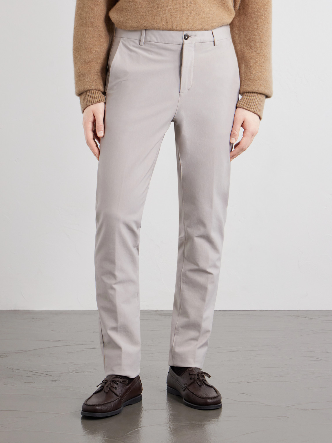 Straight-Leg Cotton-Blend Twill Chino