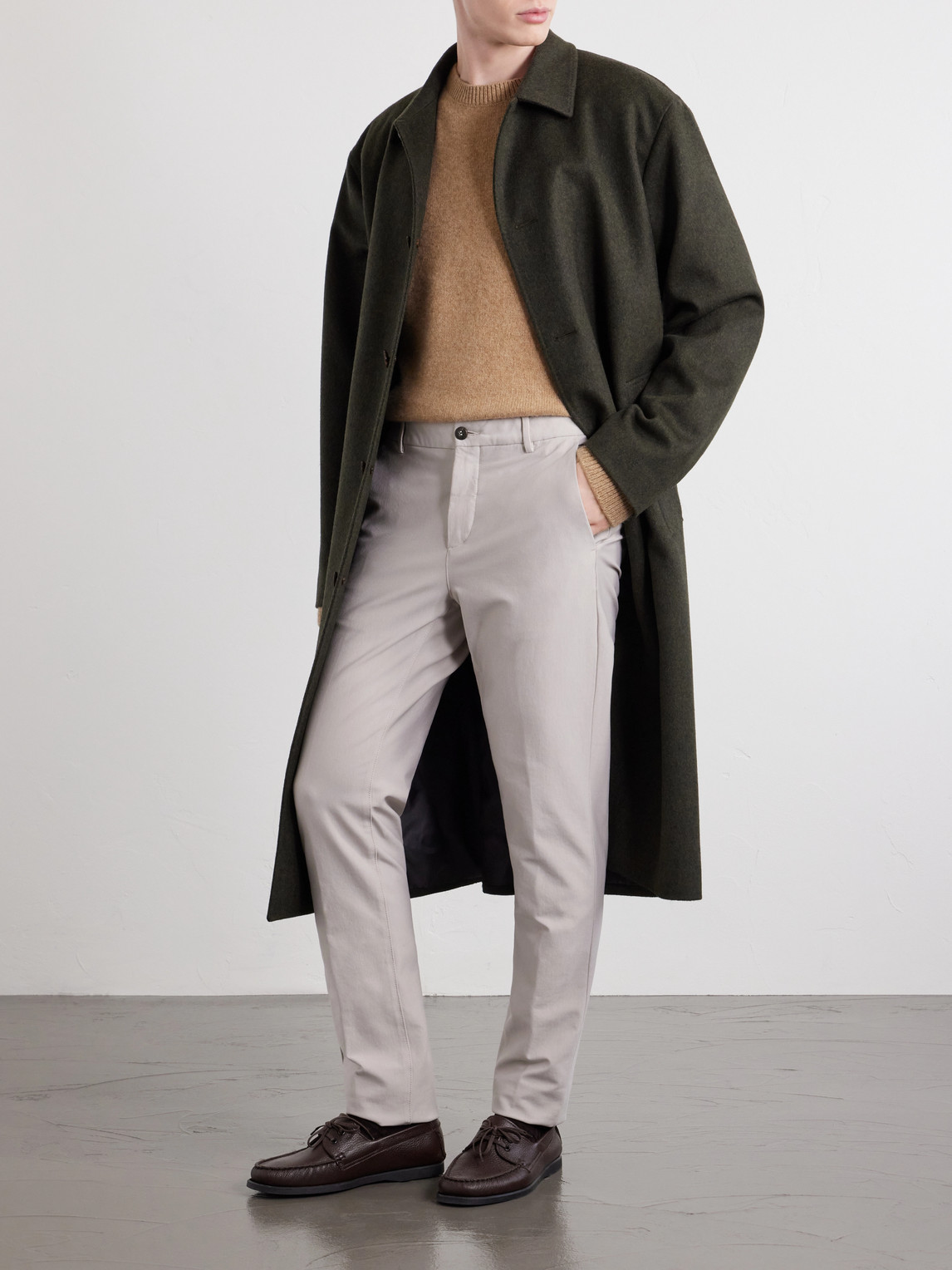 Straight-Leg Cotton-Blend Twill Chino