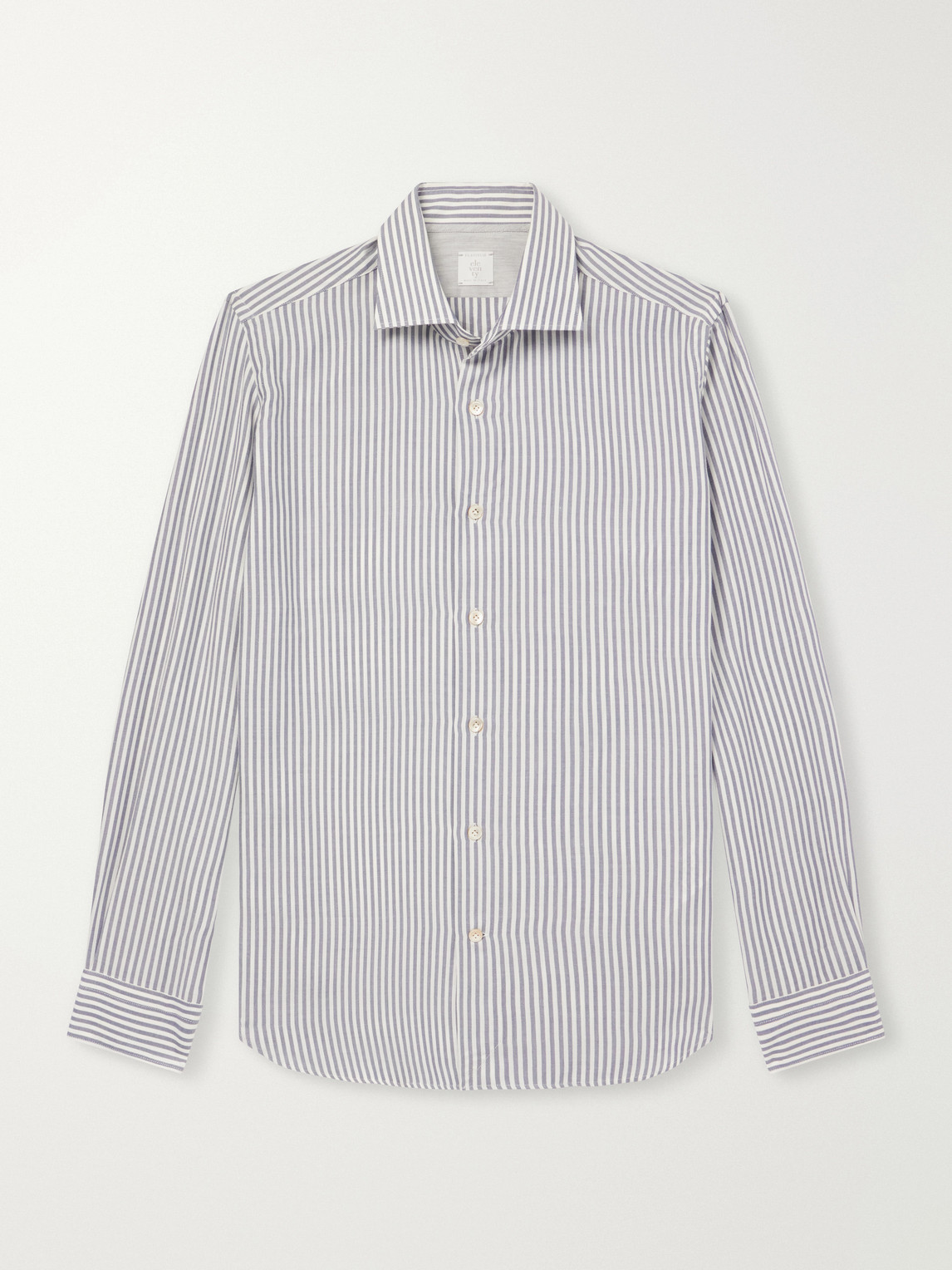 Eleventy – Striped Lyocell and Cotton-Blend Shirt