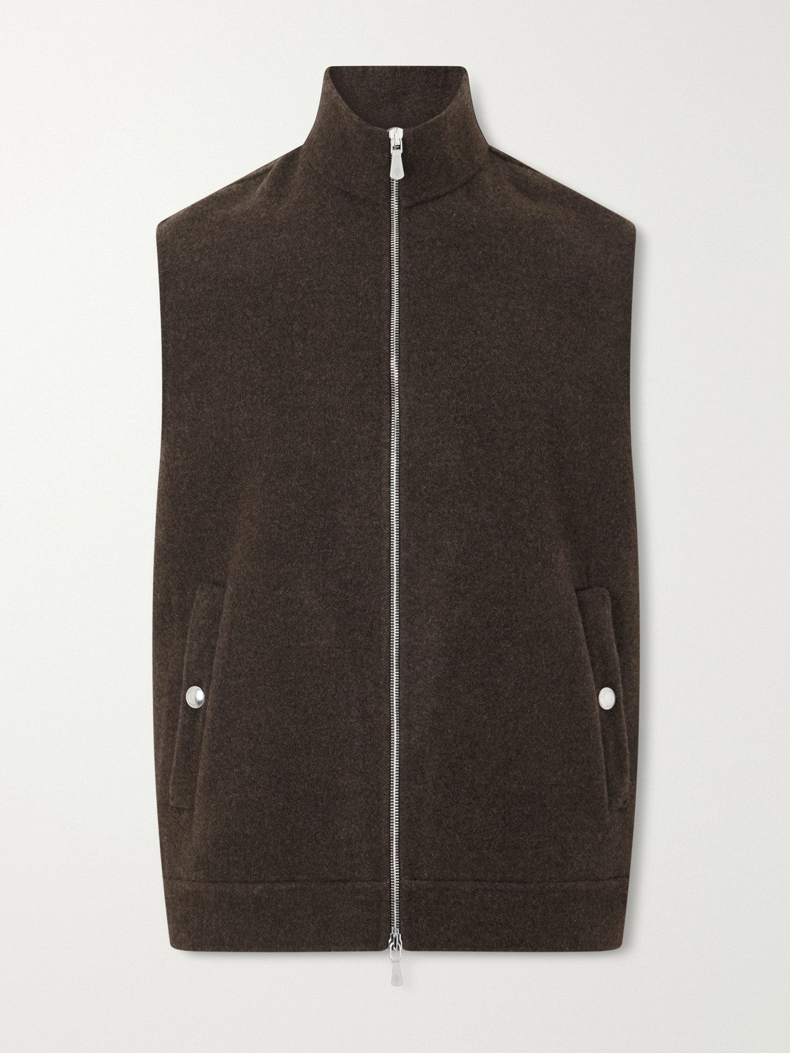 Eleventy – Brushed-Wool Zip-Up Gilet