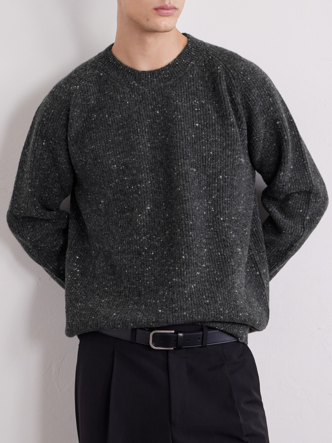 Ribbed Wool-Blend Sweater