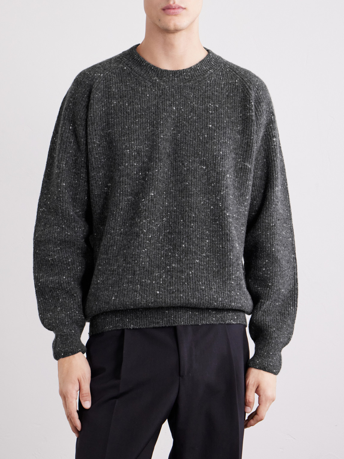 Ribbed Wool-Blend Sweater
