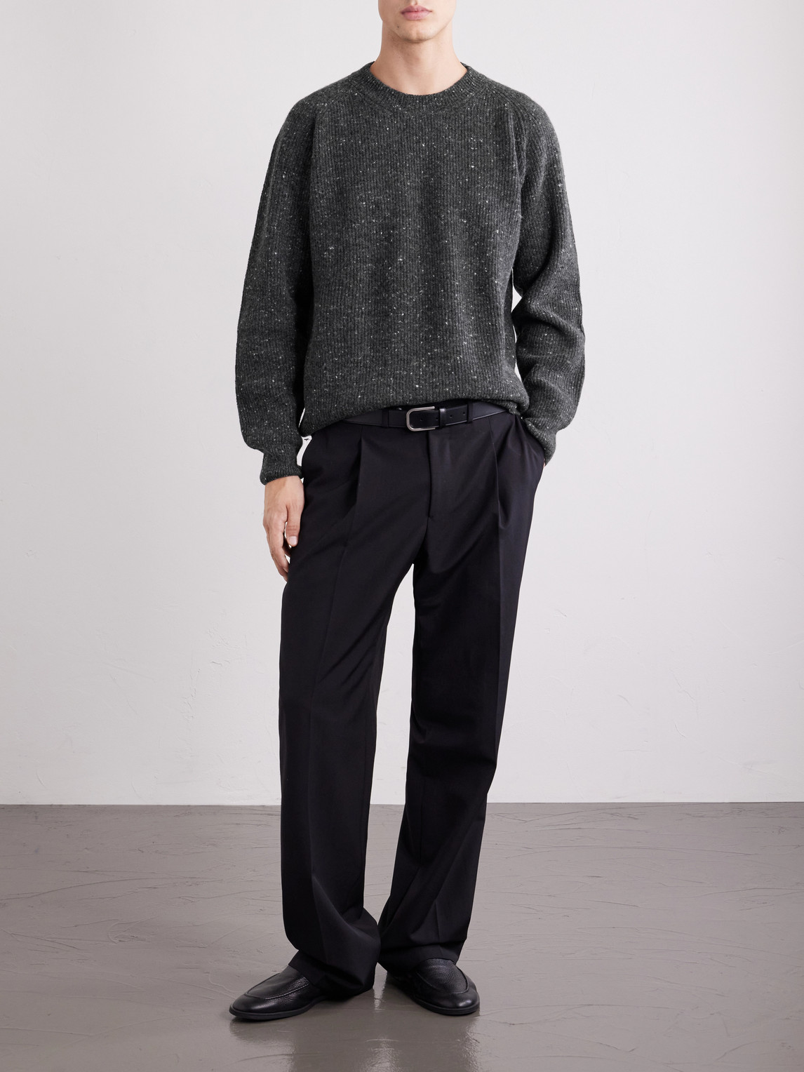Ribbed Wool-Blend Sweater