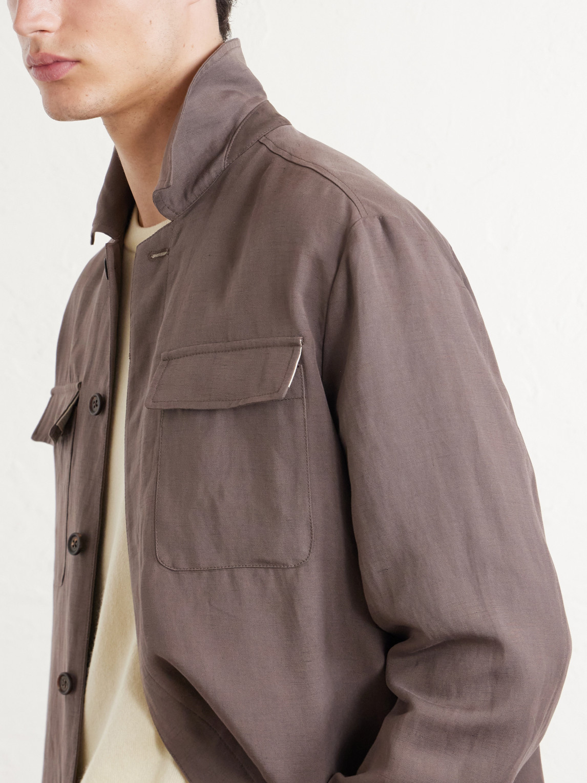 Lyocell And Linen-Blend Shirt