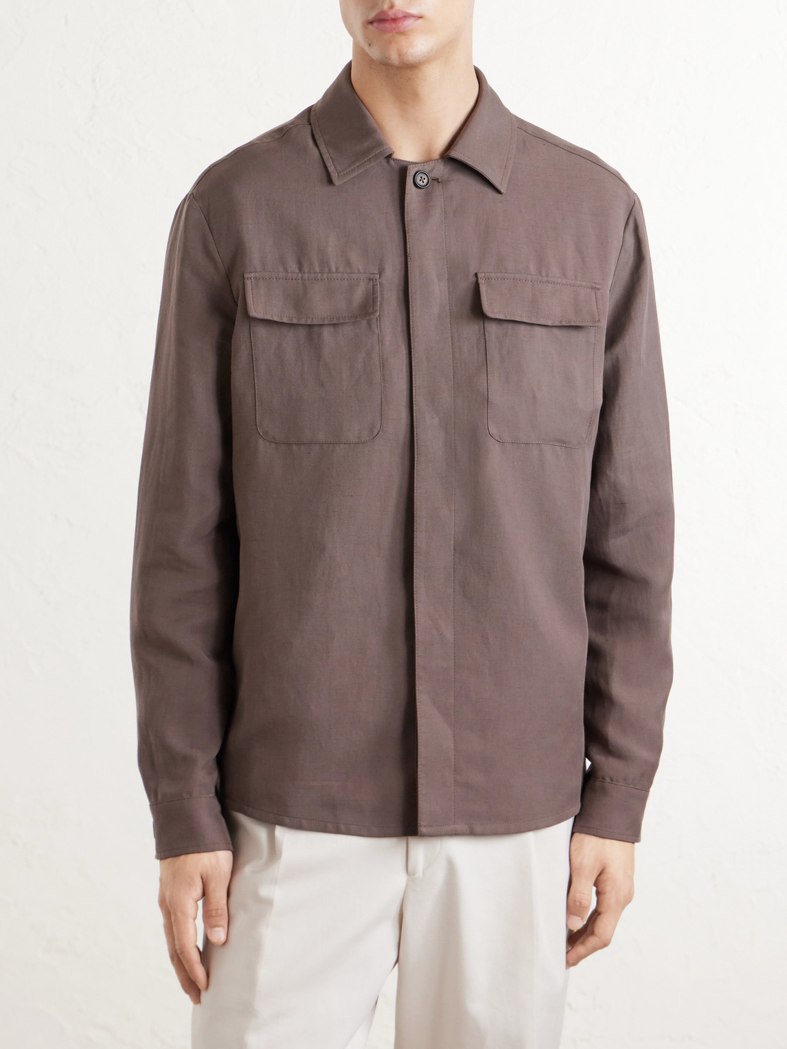 Lyocell And Linen-Blend Shirt