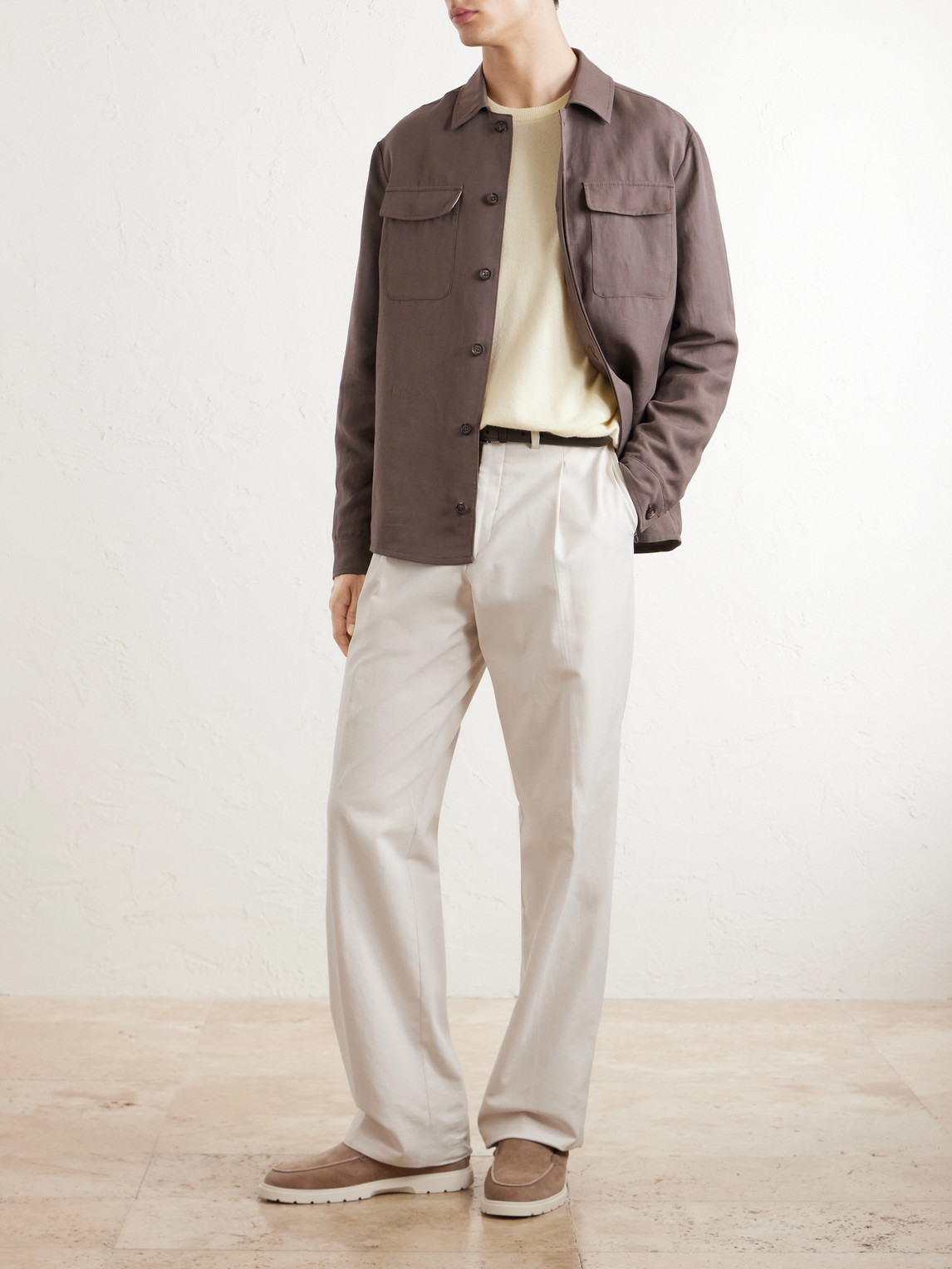 Lyocell And Linen-Blend Shirt