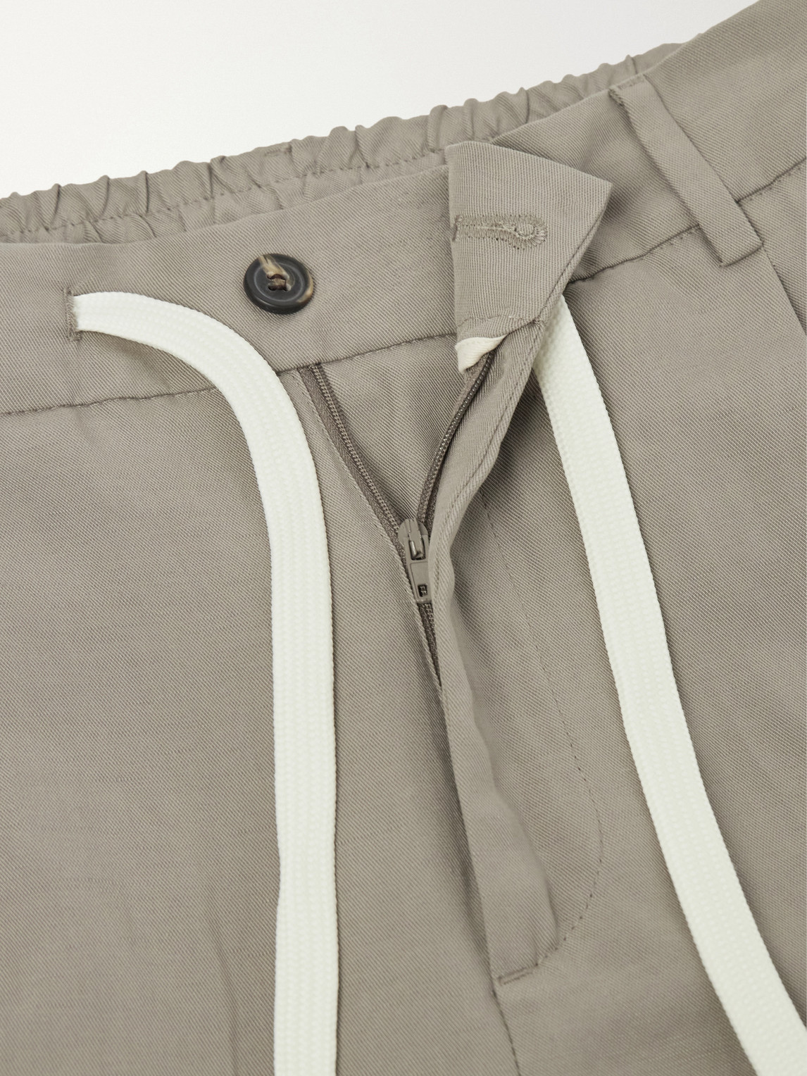 Straight-Leg Lyocell And Linen-Blend Trousers