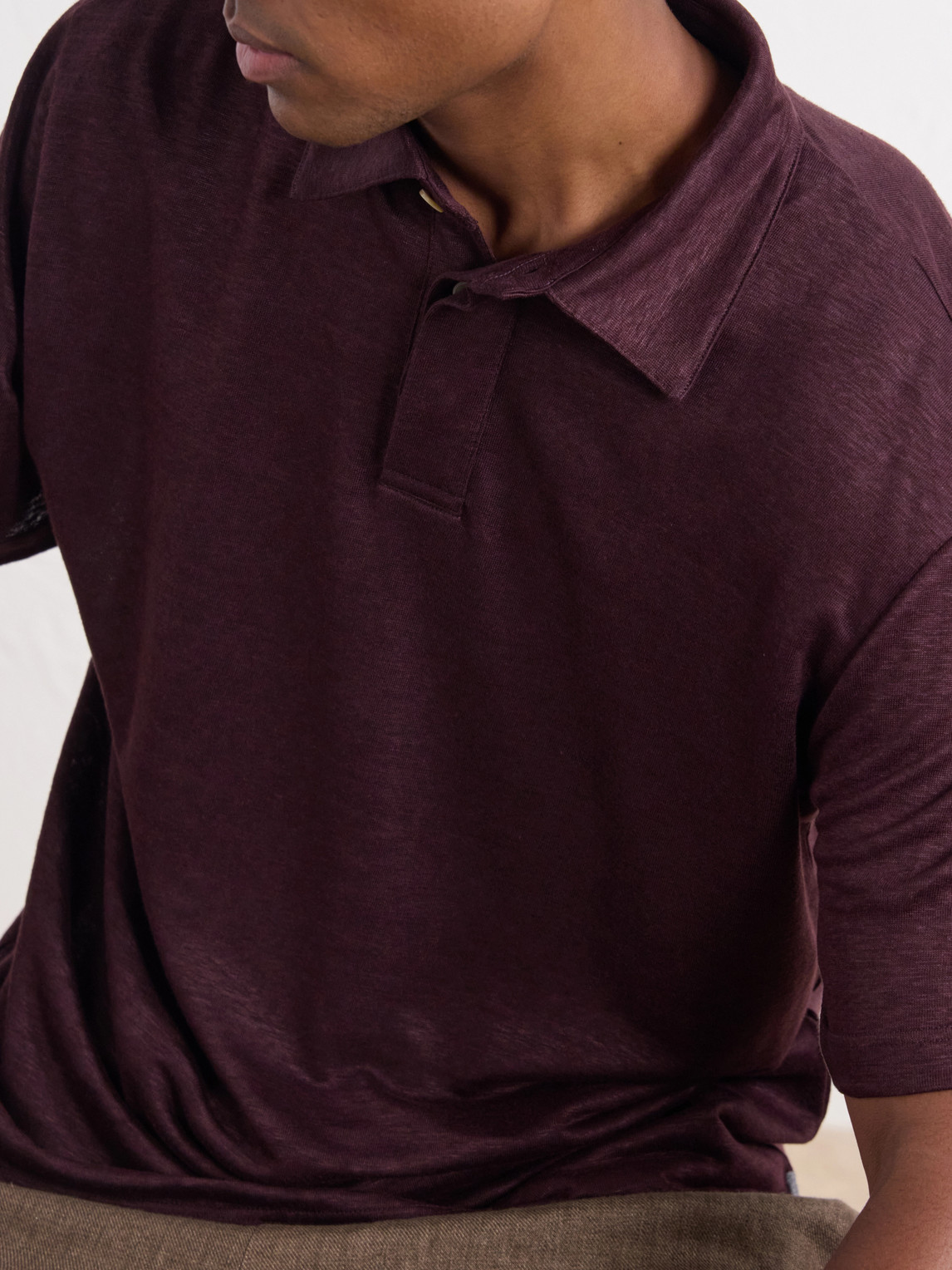 Jersey Polo Shirt Linen