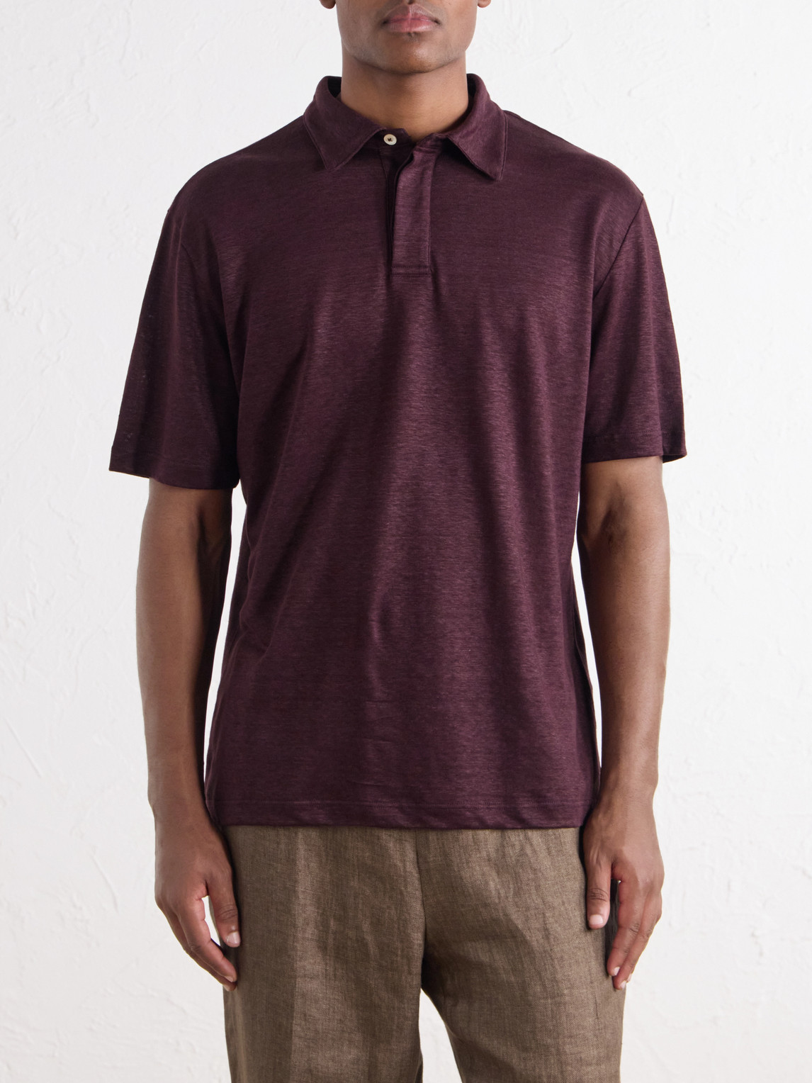 Jersey Polo Shirt Linen