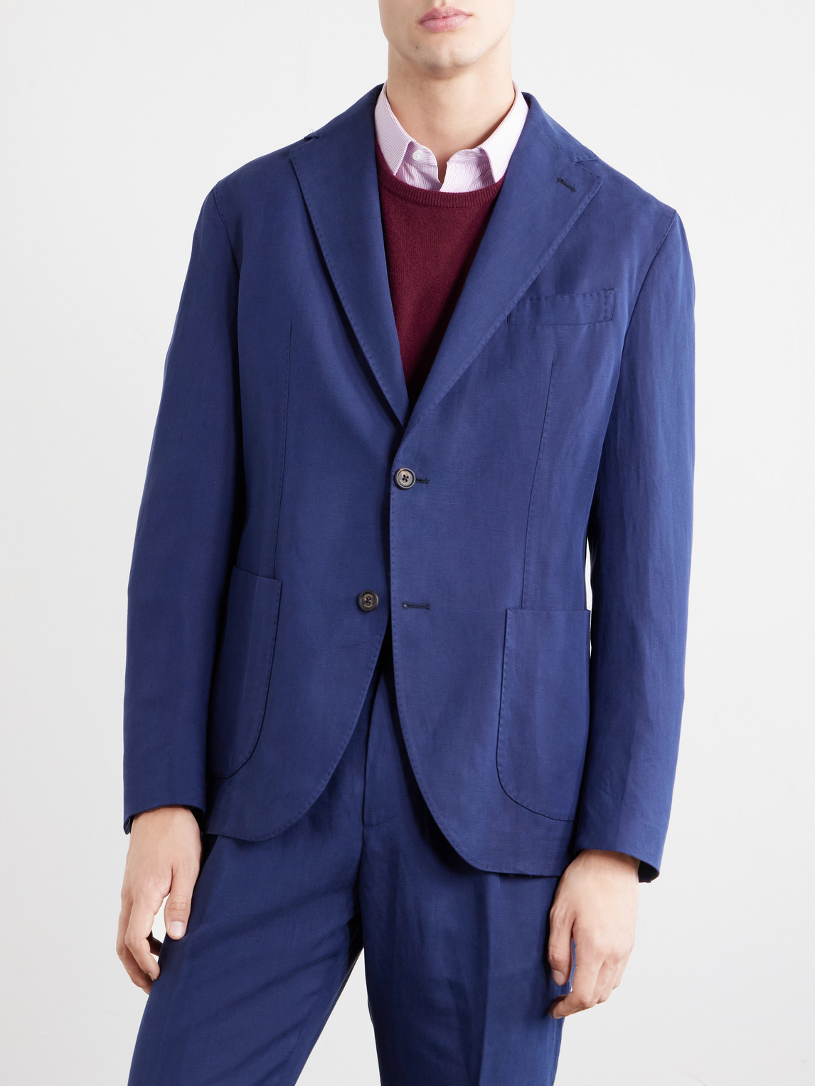 Lyocell And Linen-Blend Suit Jacket