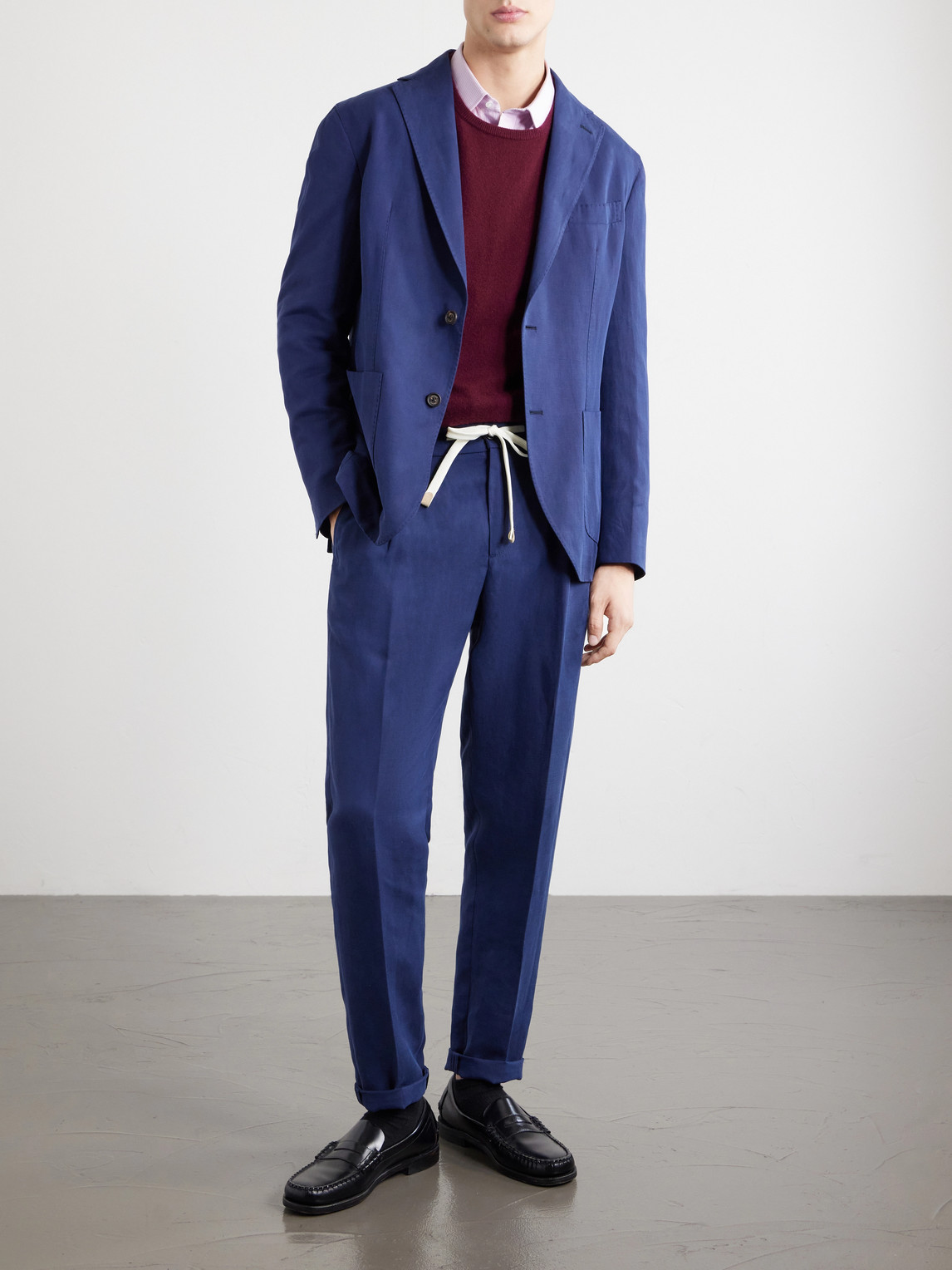 Lyocell And Linen-Blend Suit Jacket